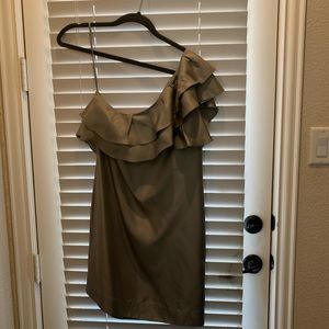 One shoulder cocktail dress.